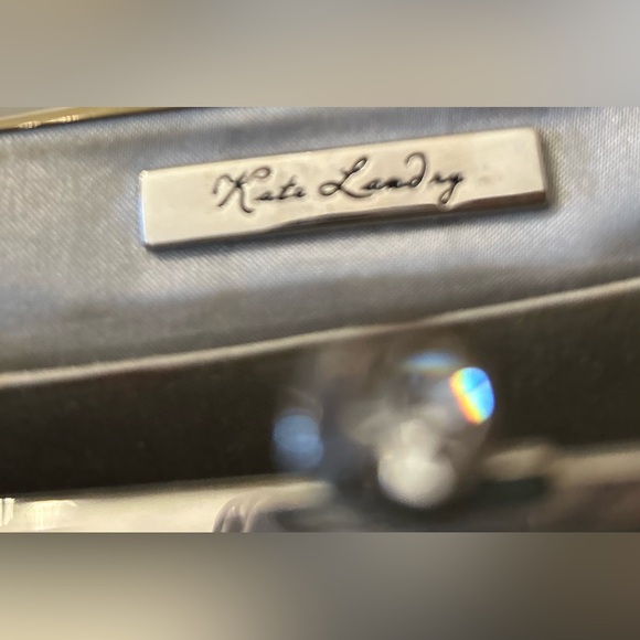 Beautiful Y2k Kate Landry Silver Sequin Clutch Purse Handbag Shoulder Bag - Picture 10 of 12